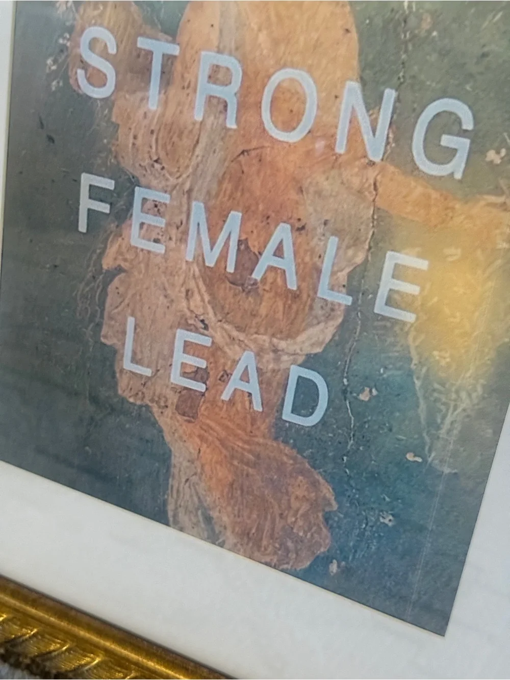 Original Custom strong female lead vintage gold ornate framed wall art 11x14”